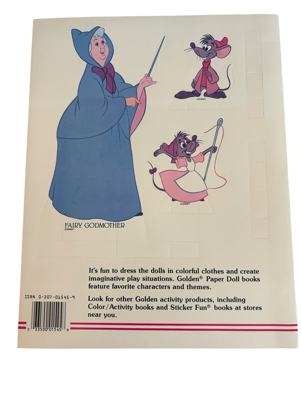 Vintage Walt Disney Classic Cinderella Paper Doll Book Vintage 1989 Uncut - Picture 6 of 9